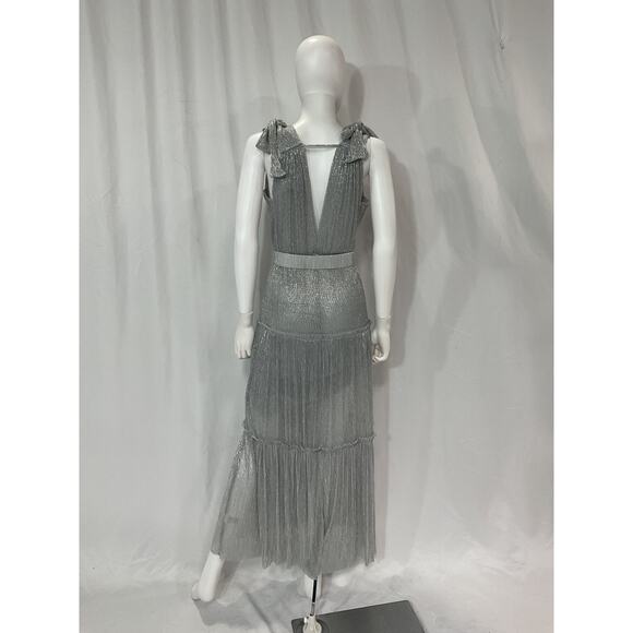 Sabina Musayev 'Helena' Silver Dress Size S - Picture 3 of 5